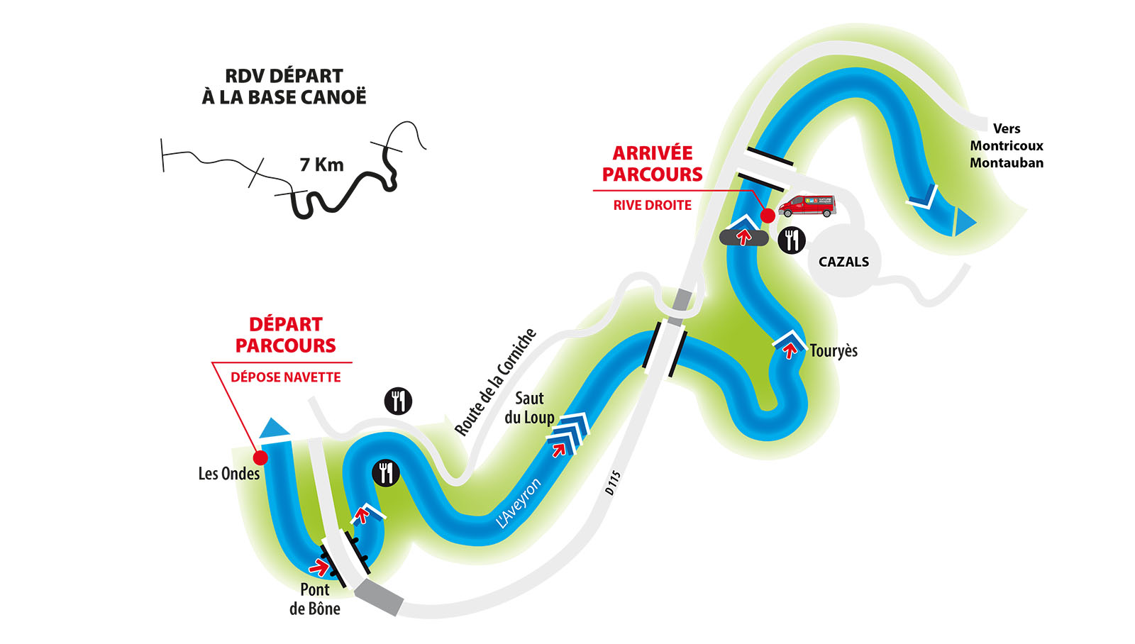 Location canoë à SaintAntoninNobleVal sur l'Aveyron